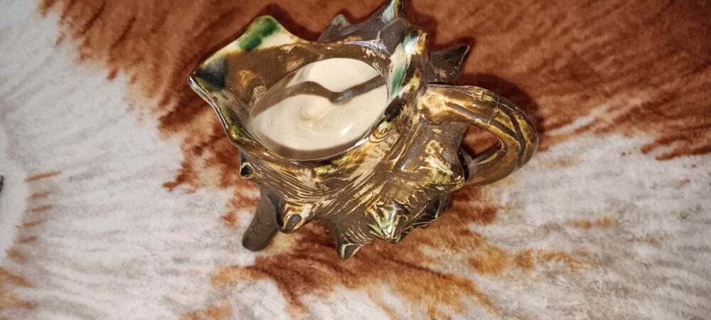 Vintage Japanese Majolica Creamer (or for Milk)~for Vintage Ceramic Conch Shell